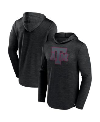 Men's Heather Black Texas A&M Aggies Transitional Hoodie T-shirt