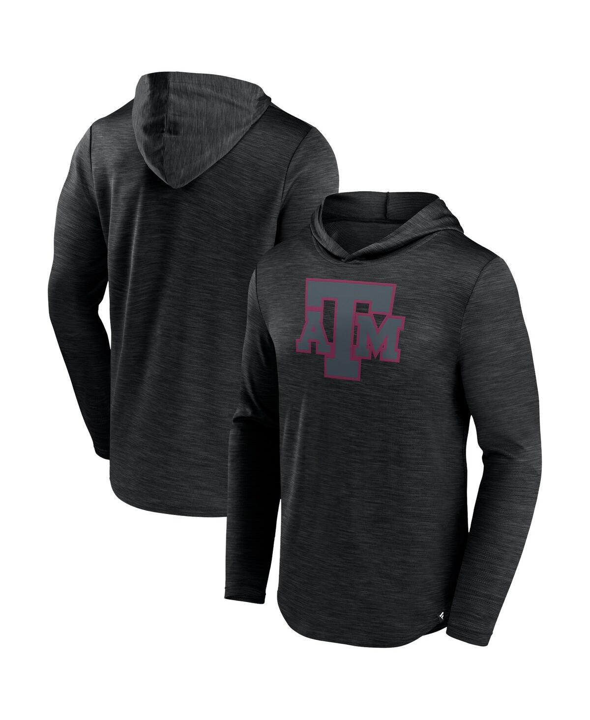Fanatics Branded Heather Black Texas A&m Aggies Transitional Hoodie T-shirt In Heather Black