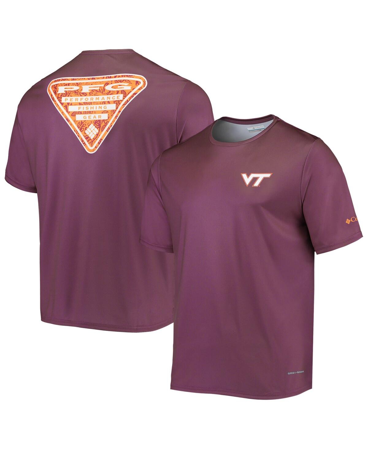 Shop Columbia Men's  Maroon Virginia Tech Hokies Terminal Tackle Omni-shade T-shirt