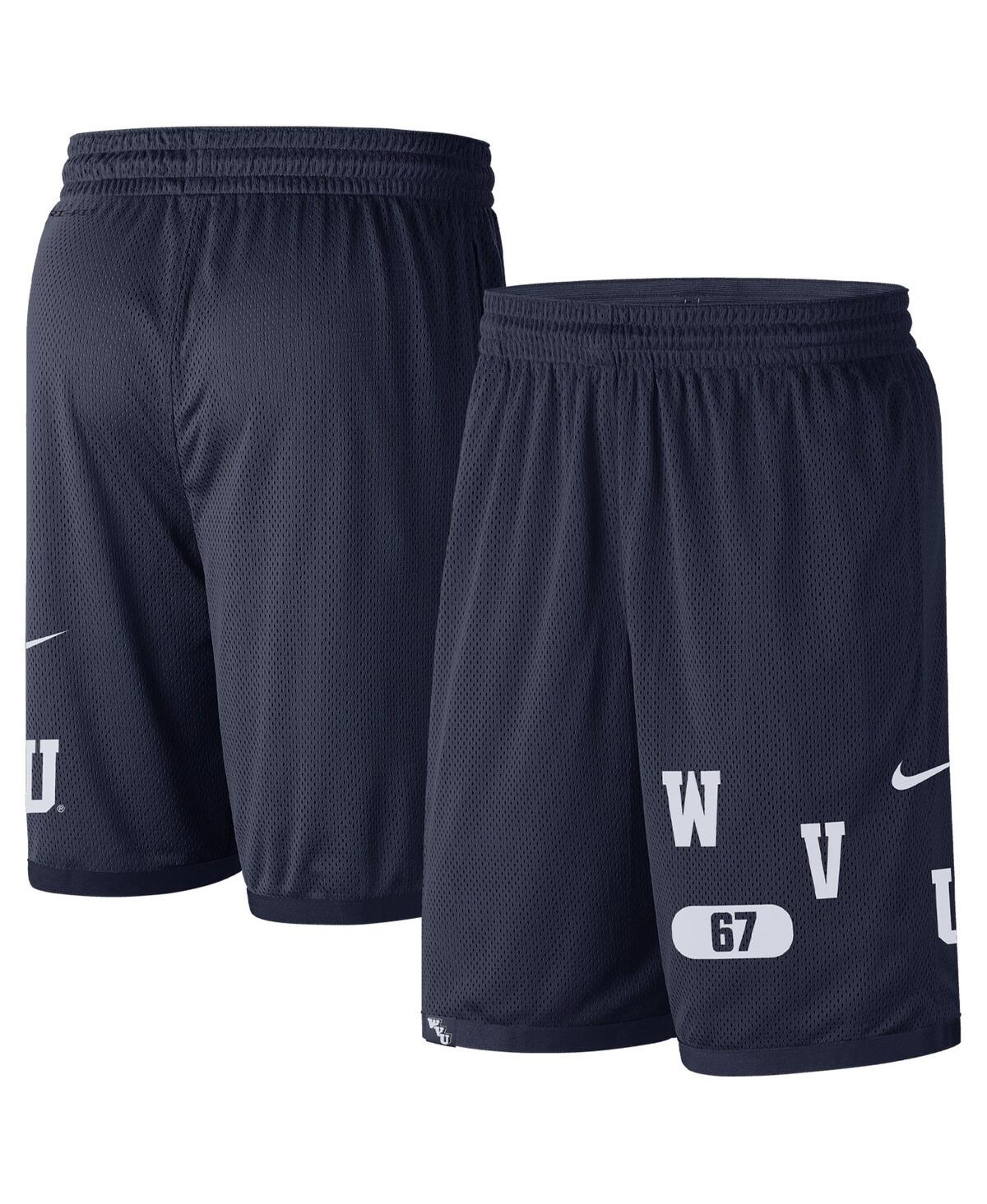 NIKE MEN'S NIKE NAVY WEST VIRGINIA MOUNTAINEERS WORDMARK PERFORMANCE SHORTS