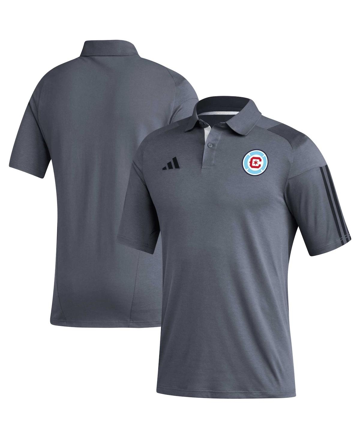 Shop Adidas Originals Men's Adidas Gray Chicago Fire 2023 On-field Training Polo Shirt