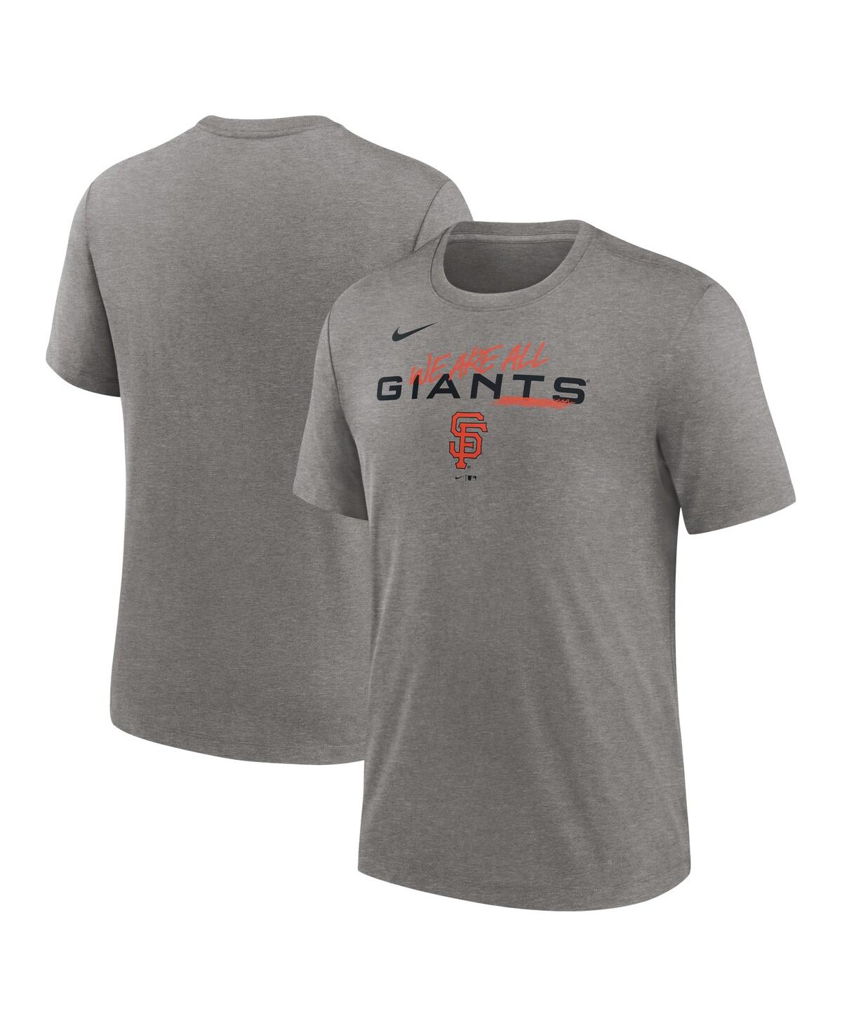 Men's NikeSan Francisco Giants We Are All Tri-Blend T-shirt - Heather Charcoal