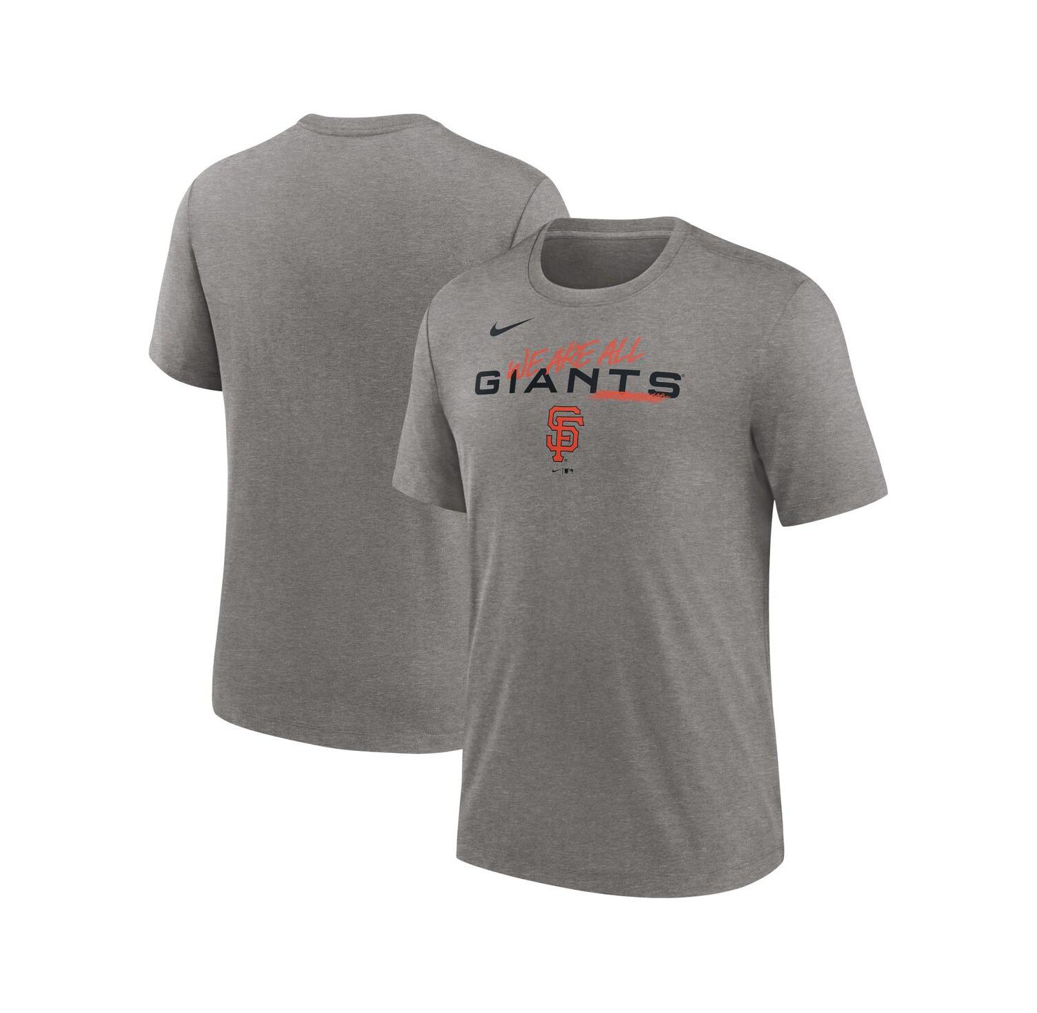 Men's Heather Charcoal San Francisco Giants We Are All Tri-Blend T-shirt