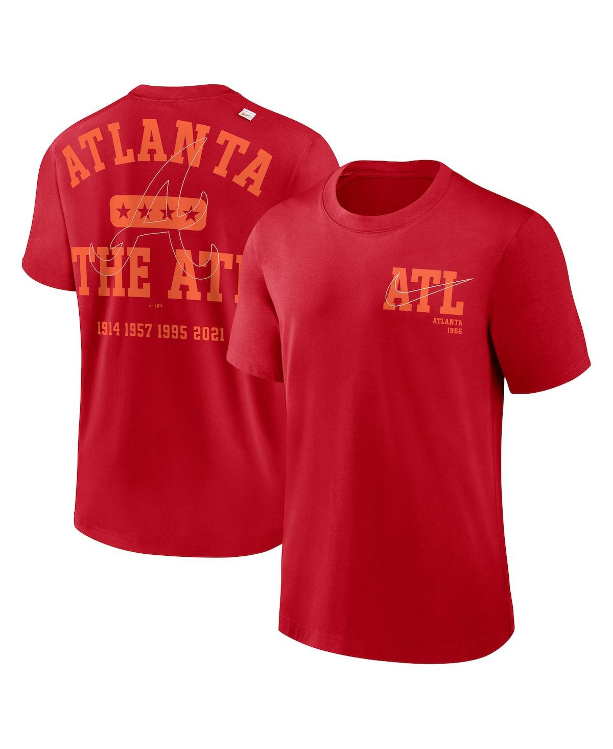 Shop Nike Men's  Red Atlanta Braves Statement Game Over T-shirt