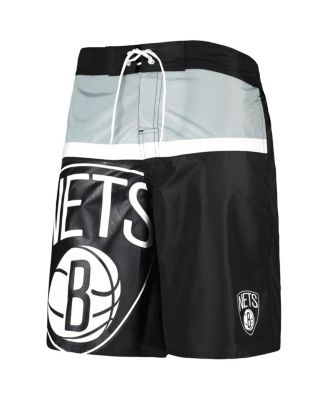 Men's Black Brooklyn Nets Sea Wind Swim Trunks