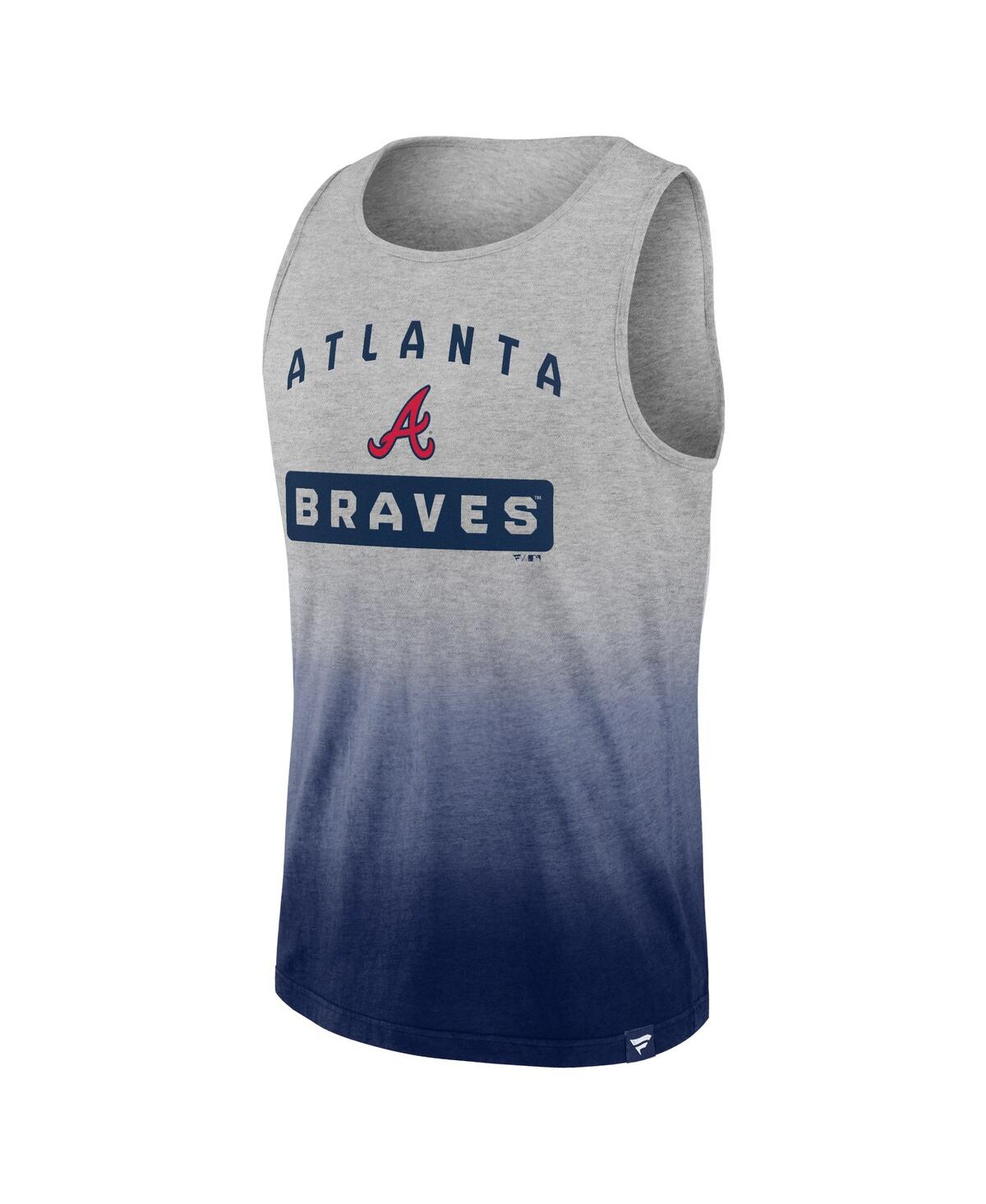 Shop Fanatics Men's  Gray, Navy Atlanta Braves Our Year Tank Top In Gray,navy