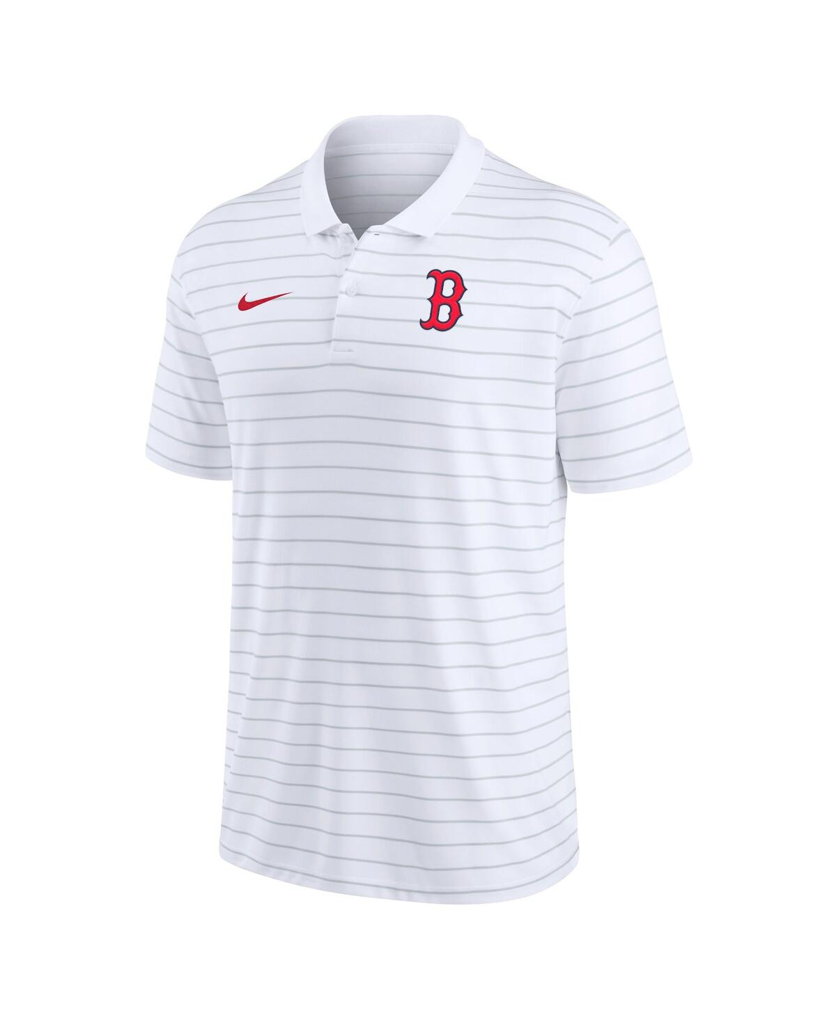 Shop Nike Men's  White Boston Red Sox Authentic Collection Victory Striped Performance Polo Shirt