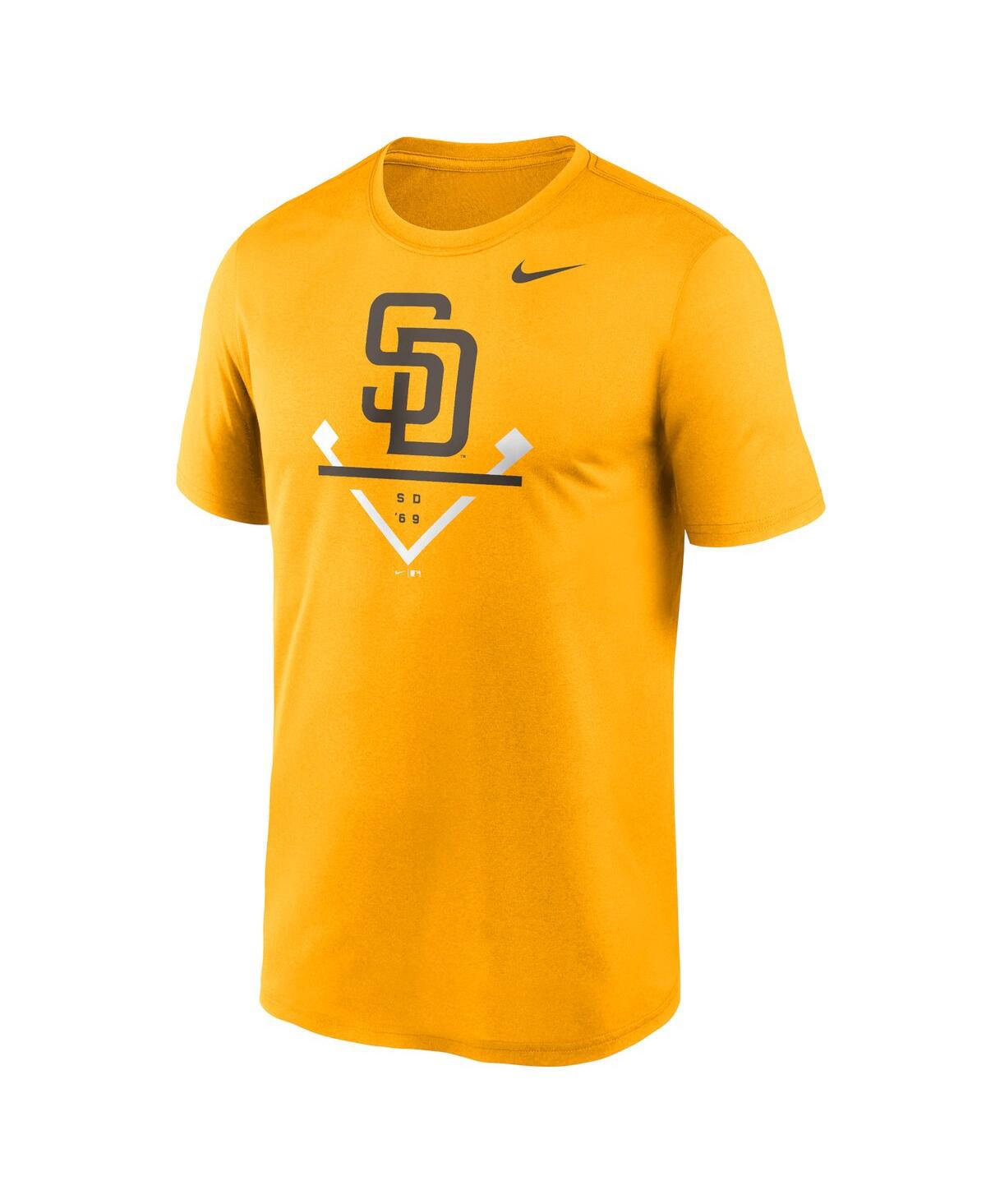 Shop Nike Men's  Gold San Diego Padres Icon Legend T-shirt