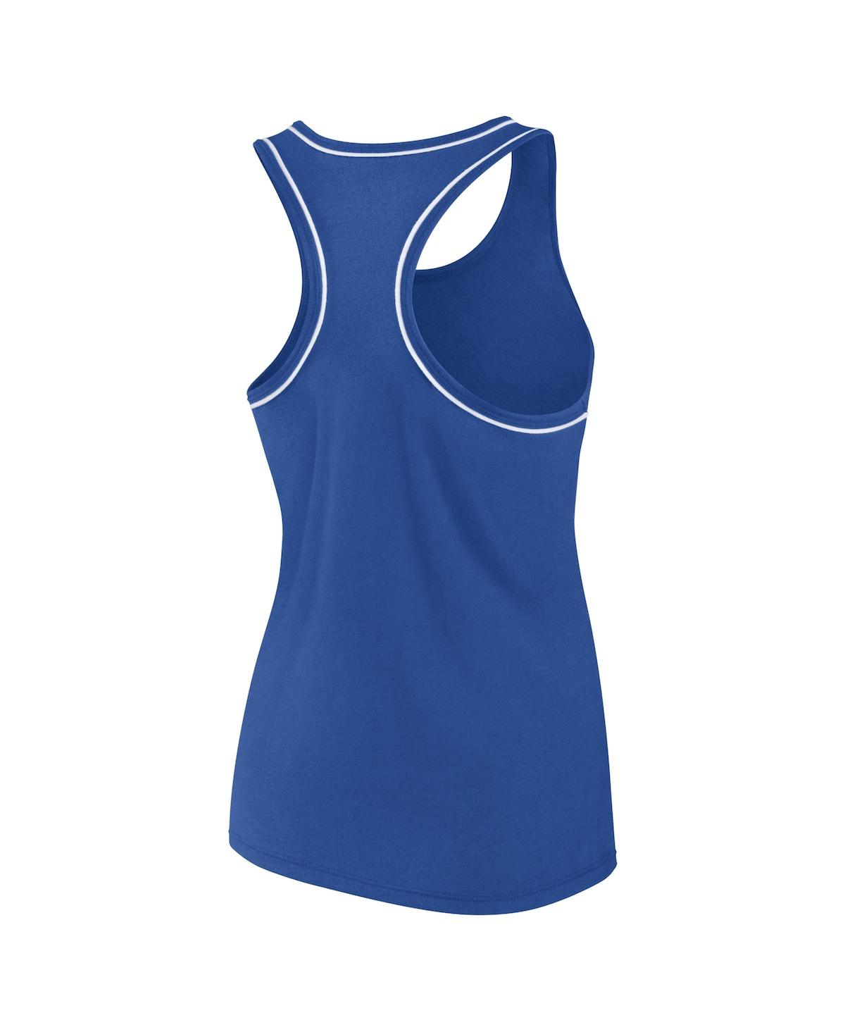 Fanatics Branded Royal Tampa Bay Lightning Wordmark Logo Racerback Scoop Neck Tank Top In Royal