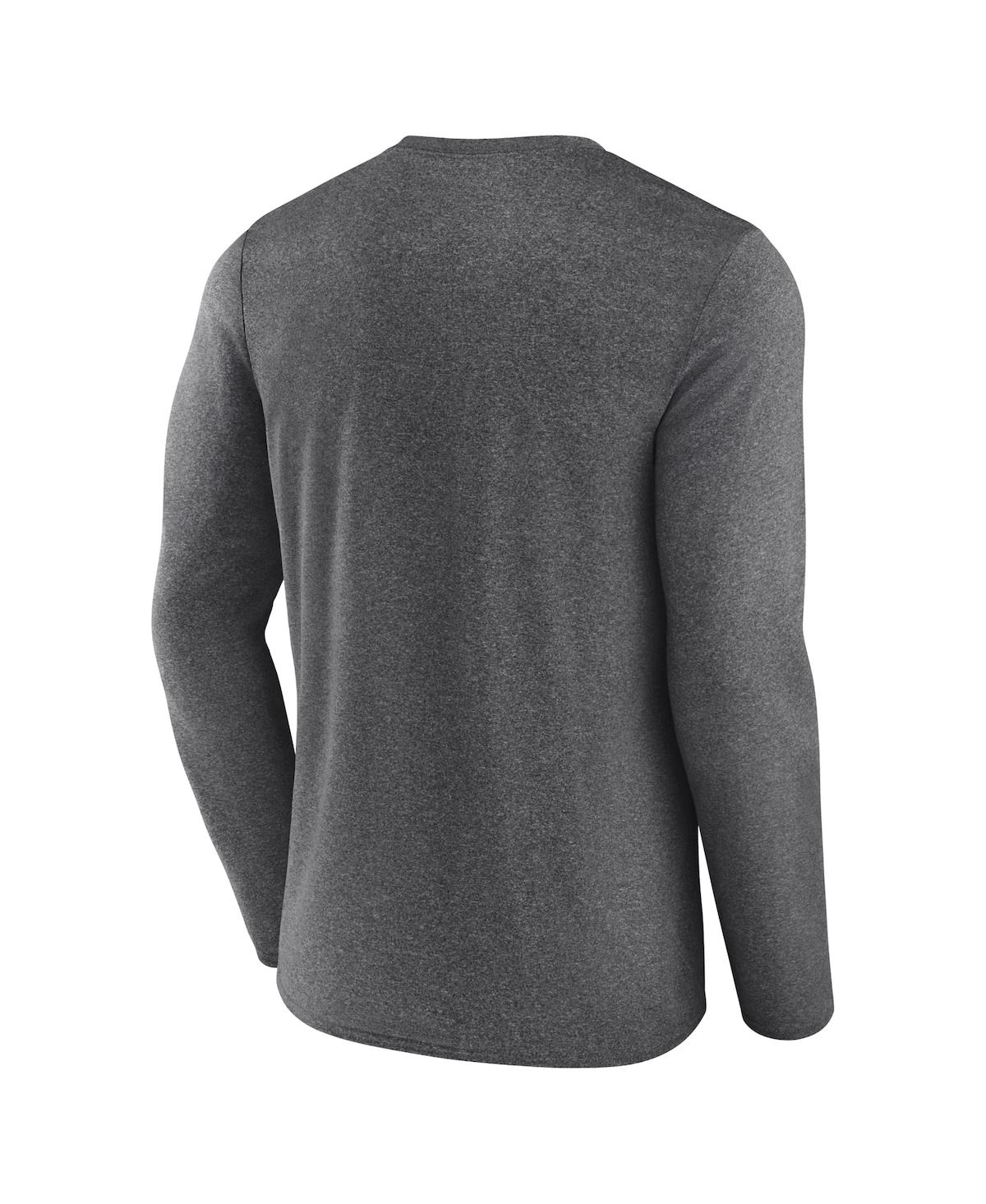 Fanatics Branded Heather Charcoal Utah Jazz Where Legends Play Iconic Practice Long Sleeve T-shirt In Heather Charcoal