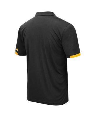Men's Black Iowa Hawkeyes Big and Tall Santry Polo Shirt