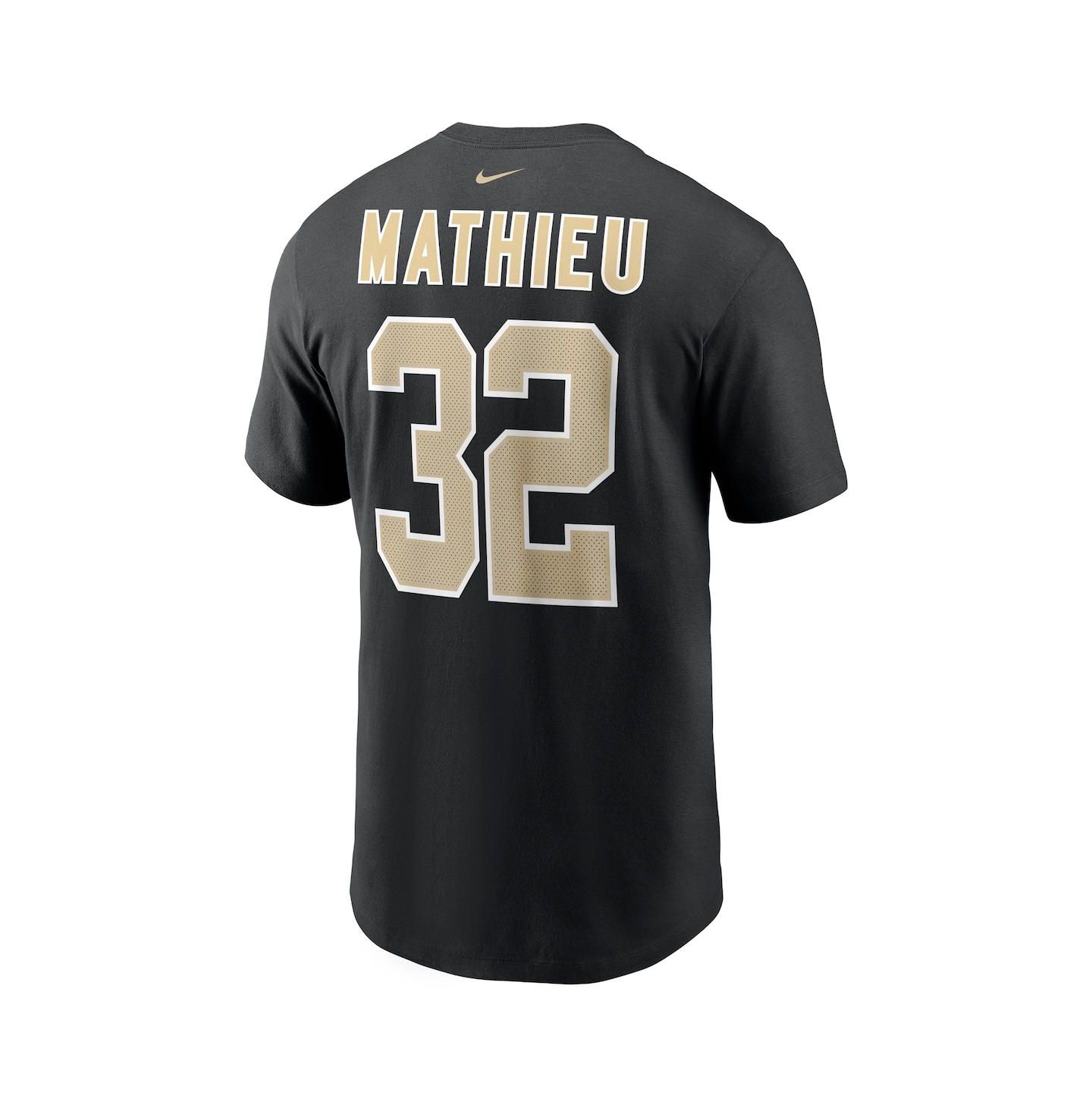 Мужская футболка Nike Tyrann Mathieu Black New Orleans Saints Player Name and Number — фото 4