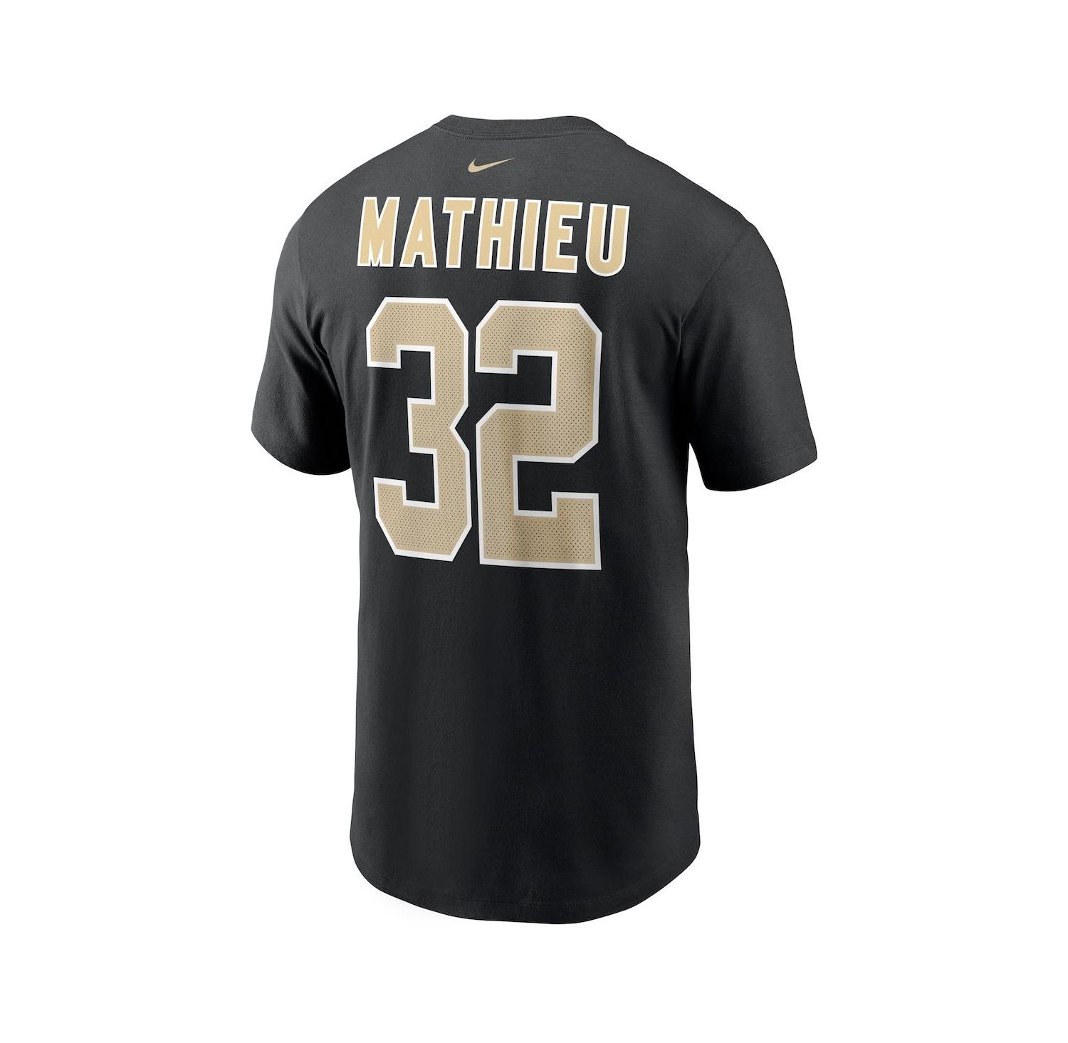 Men's Tyrann Mathieu Black New Orleans Saints Player Name and Number T-shirt