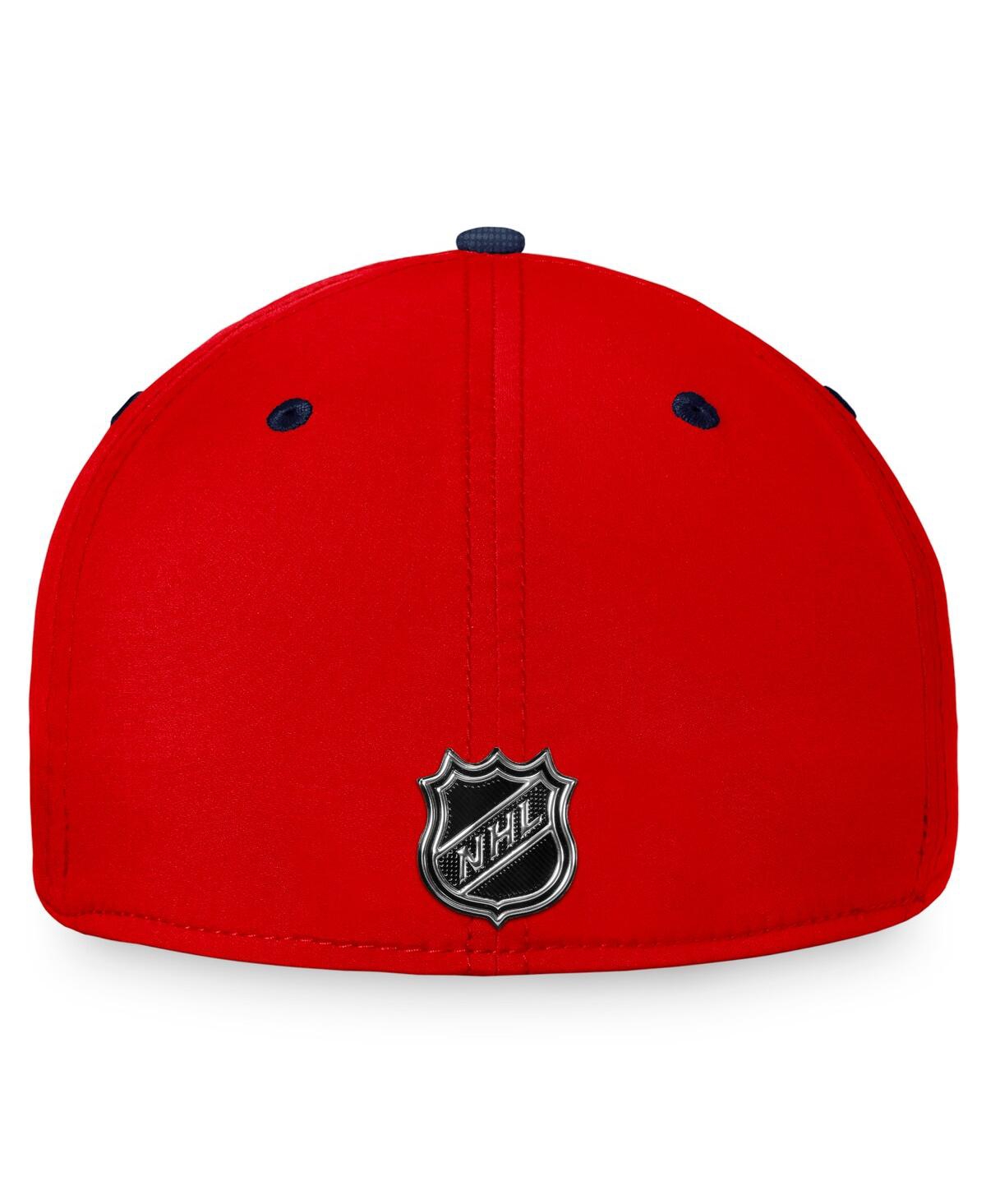 Fanatics Branded Navy/red Columbus Blue Jackets Authentic Pro Rink Camo Flex Hat In Navy,red