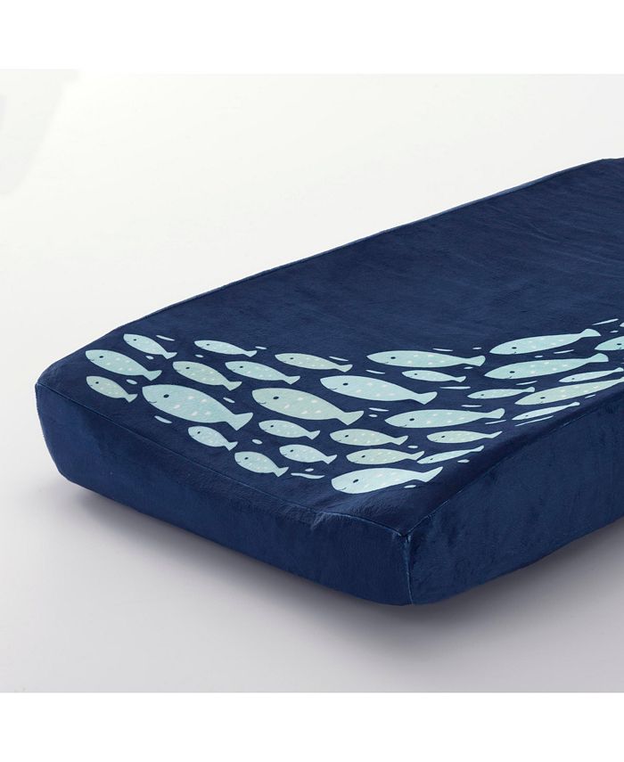 Lambs & Ivy Oceania Soft Minky Blue Fish Nautical/Ocean Theme Diaper