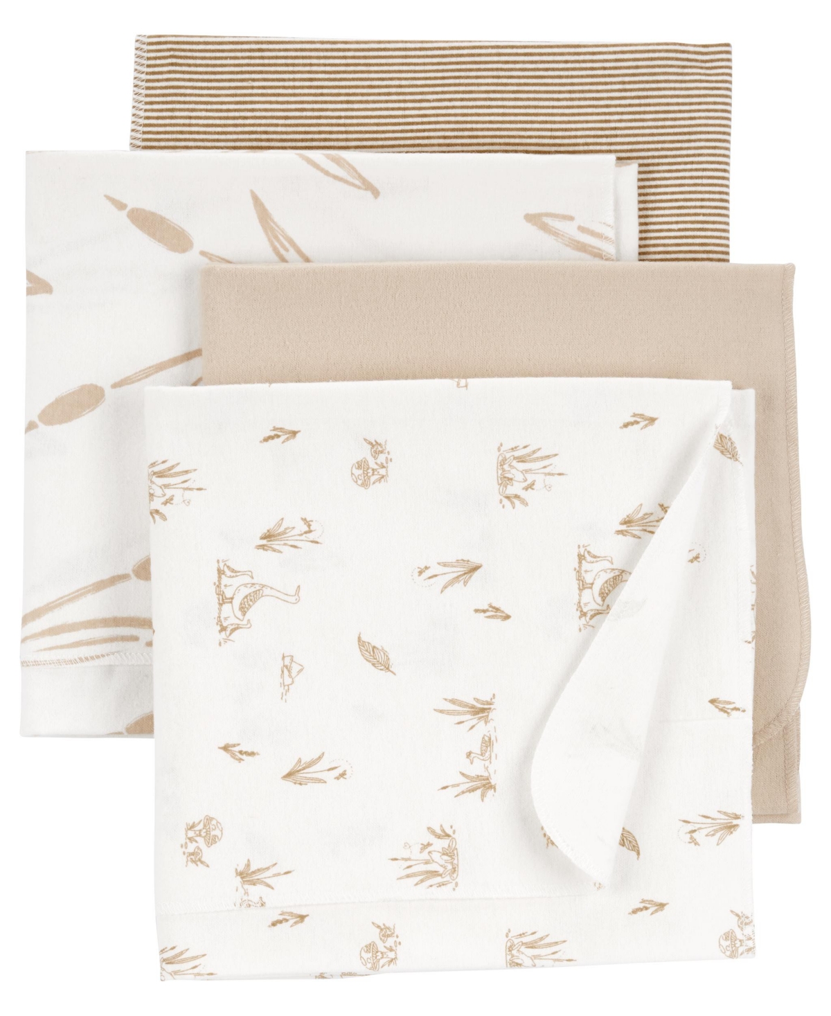 Carter's Baby Boys Or Baby Girls Receiving Blankets, Pack Of 4 In White