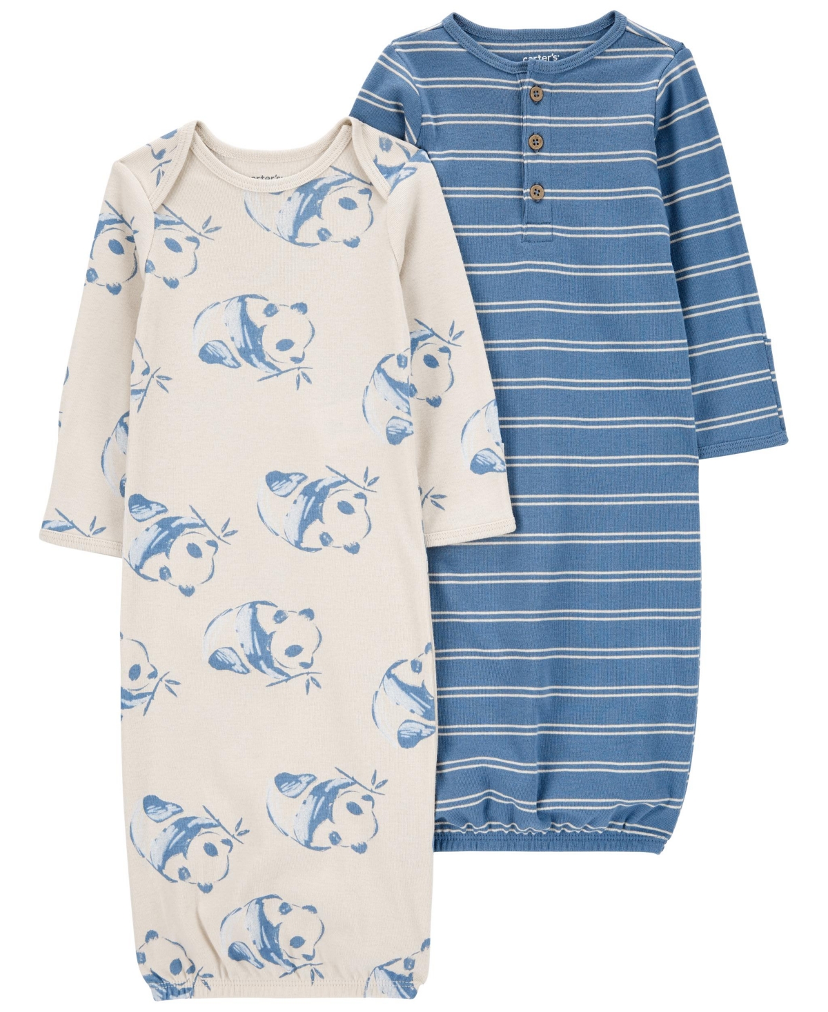 Carter's Kids' Baby Boys Sleeper Gowns, Pack Of 2 In Blue