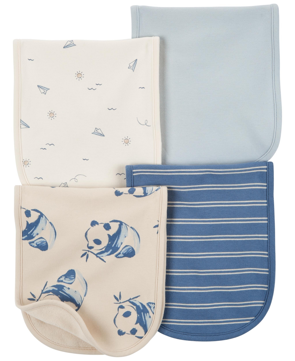 Carter's Baby Boys Burp Cloths, Pack Of 4 In Blue