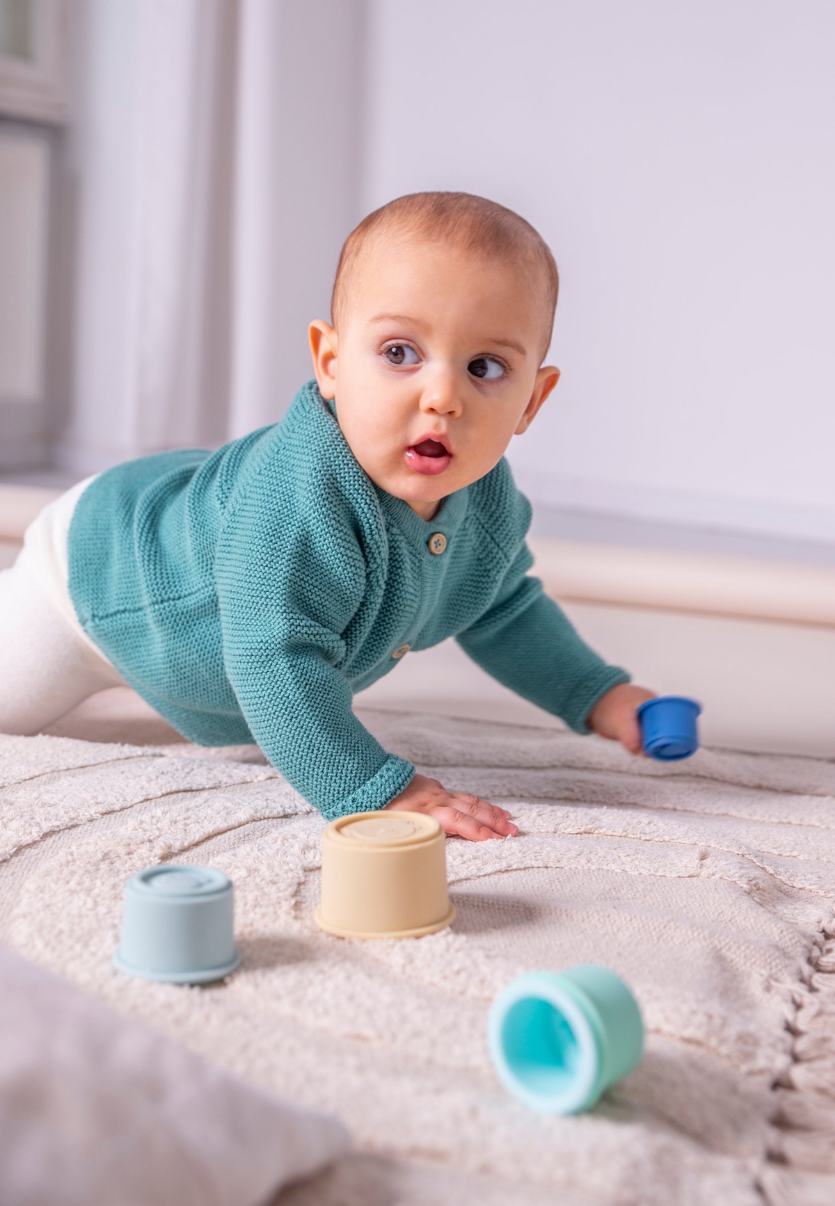 Stellou & Friends Toddler 100% Cotton Cardigan Sweater