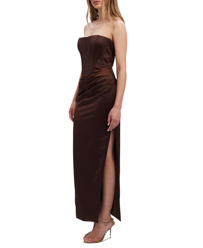 Bardot Women's Everlasting Satin Strapless Gown - Macy's