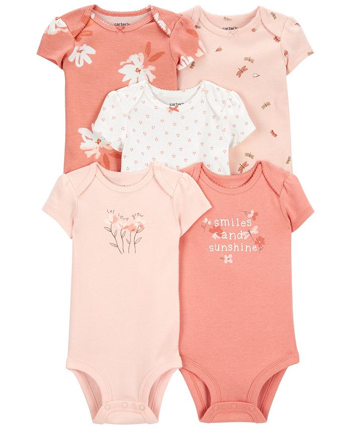 Baby Girls Clothes 3 6 pcs/lot pour nouveaux Cotton Short Sleeve Girl  Bodysuit 0-12 Months Newborn Boys Clothing Toddler