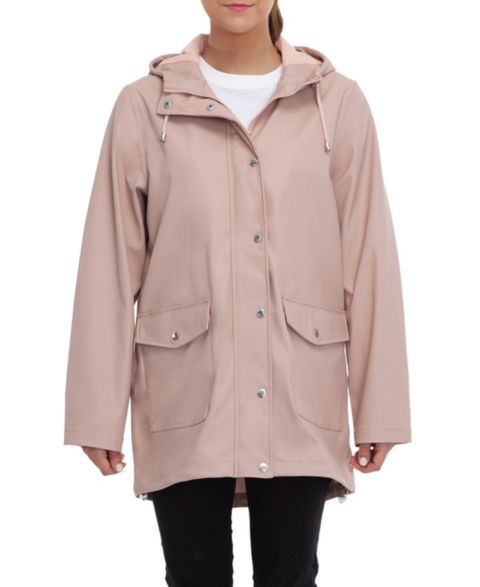 Женская куртка Rokka&Rolla Waterproof Rain Coat Rubberized, цвет: Коралловый персиковый