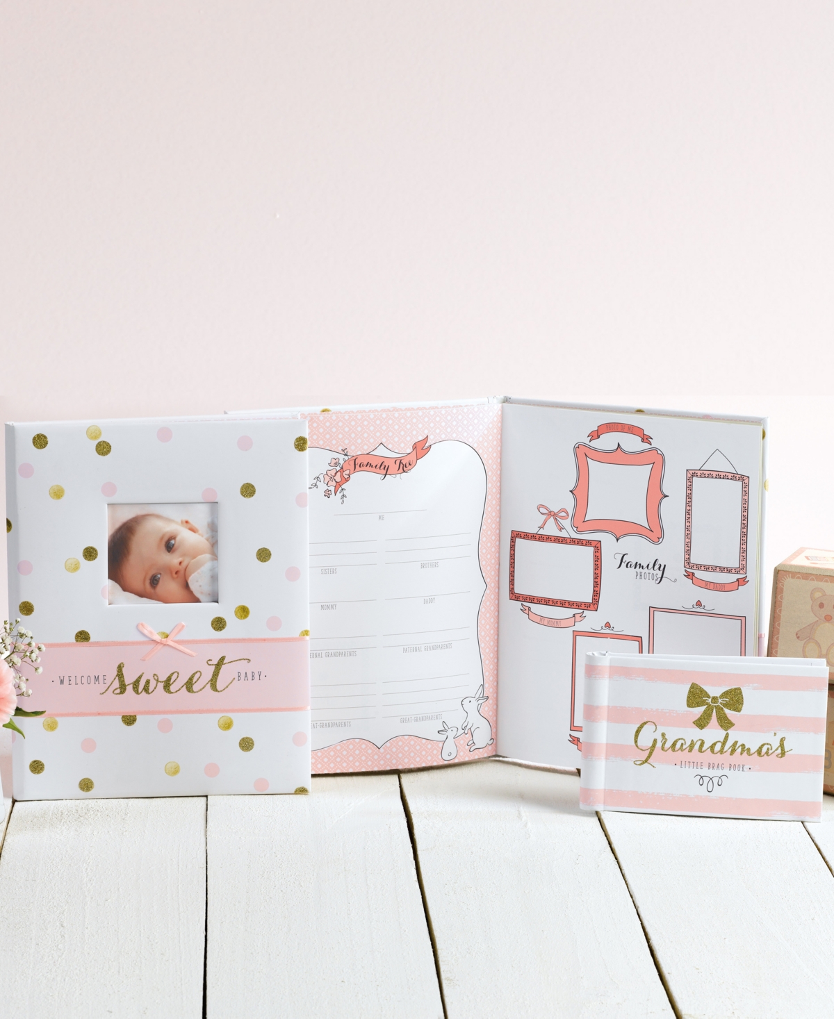 Carter's for Cr Gibson Baby Girls Sweet Sparkle Baby Memory Book