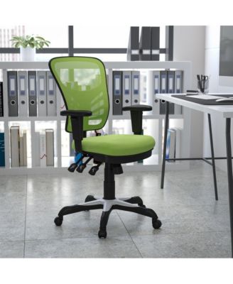 Mid-Back Mesh Triple Paddle Swivel Ergonomic Office Chair With Adjustable Arms