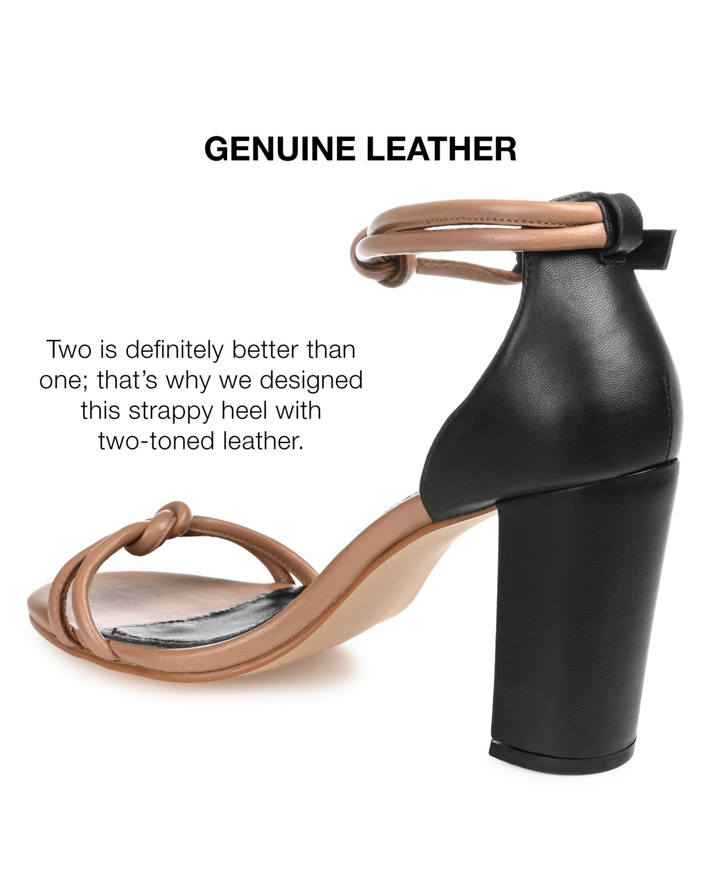 Женские сандалии Journee Signature Jettah Block Heel, цвет: Чёрный / Светло-коричневый — фото 7