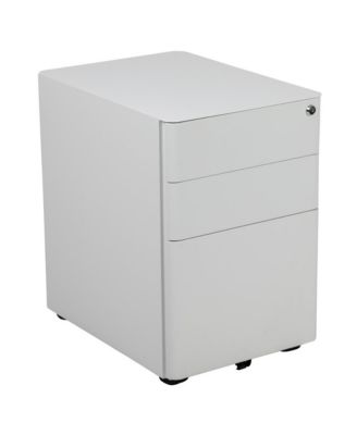 Modern 3-Drawer Mobile Locking Filing Cabinet Storage Organizer