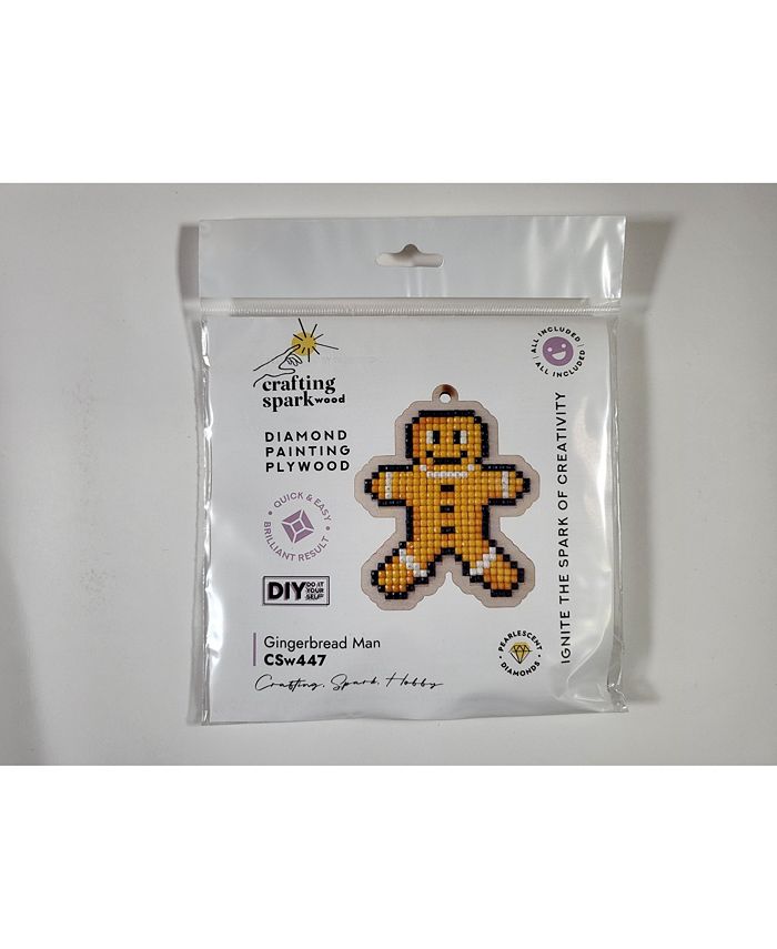 Crafting Spark Gingerbread Man CSw447 Diamond Painting on Plywood Kit