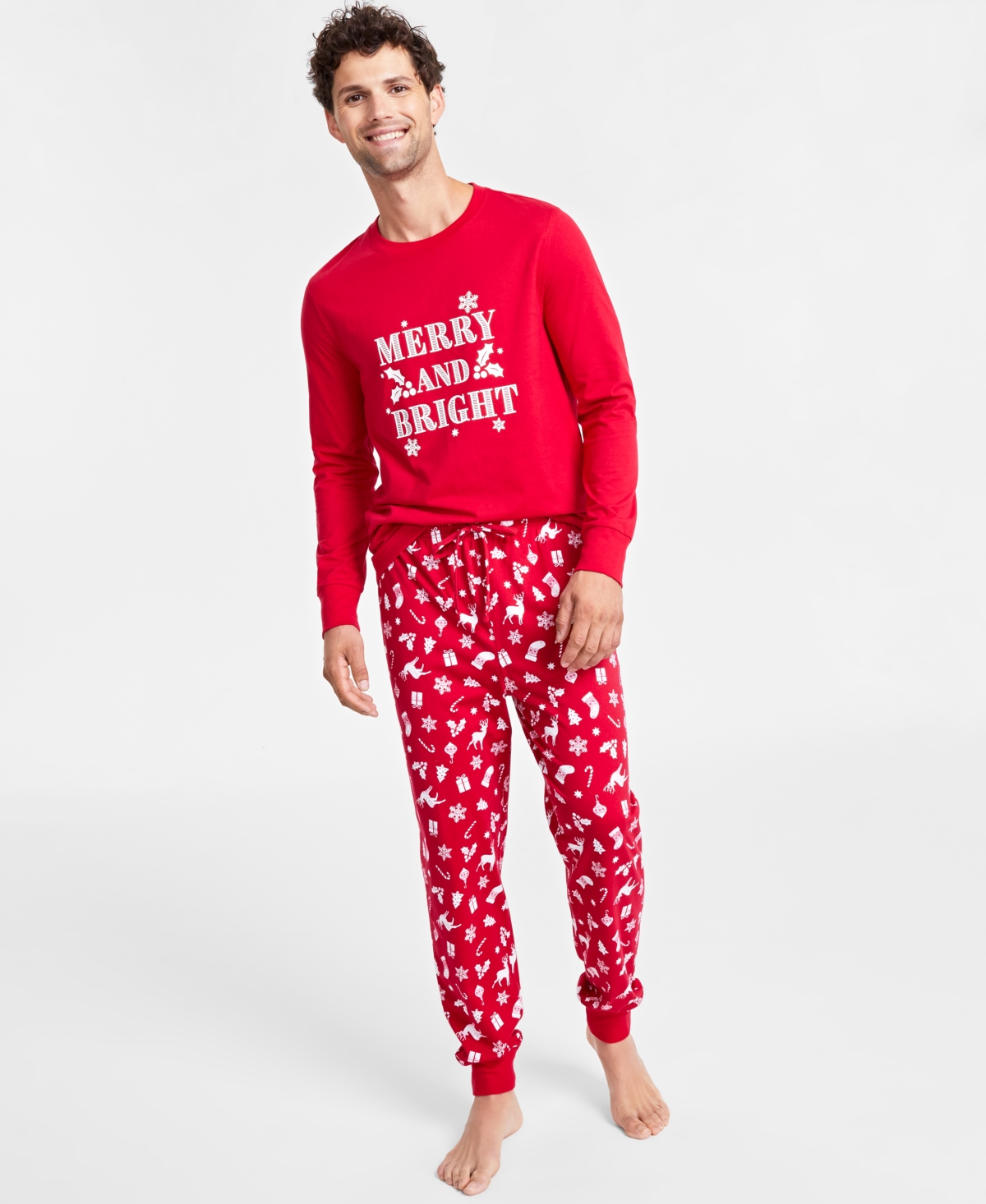 Matching Family Pajamas Men's Mix It Merry & Bright Pajamas Set, Created for Macy's - Merry