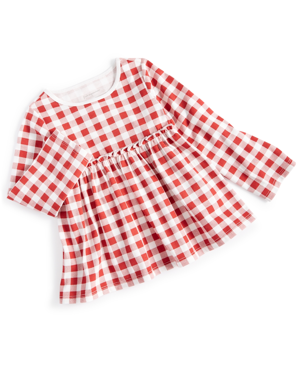 First Impressions Kids' Toddler Girls Gingham Tunic, Created For Macy's In Emboldened