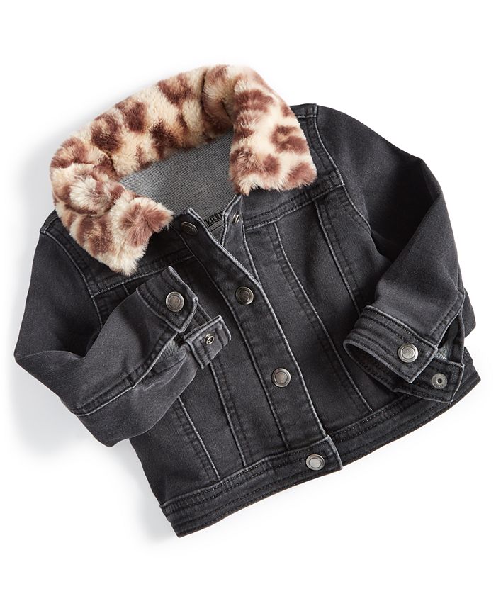 First Impressions Toddler Girls Faux Fur Collar Jacket Created