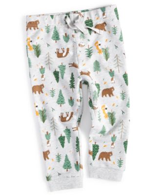 First Impressions - Baby Boys Woodland Friends Jogger Pants, Created for Macy's