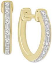Mens diamond discount hoop earrings
