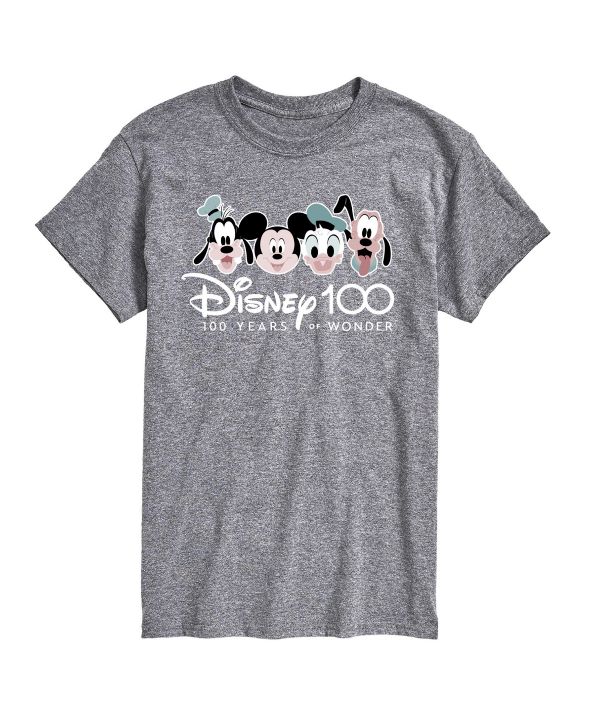 Airwaves Men's Disney 100th Anniversary Short Sleeve T-shirt In Heather Gray