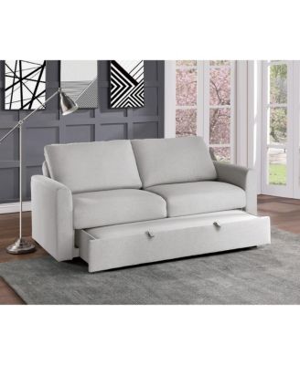 White Label Aragon 77" Convertible Studio Sofa with Pull-Out Bed