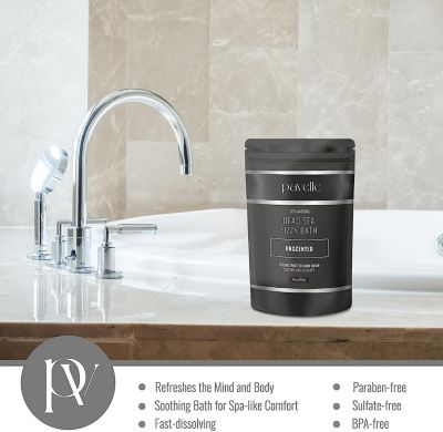 Dead Sea Fizzy Bath, Sea Salt Bath Fizz, Unscented