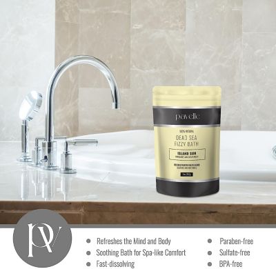 Dead Sea Fizzy Bath, Sea Salt Bath Fizz, Island Sun