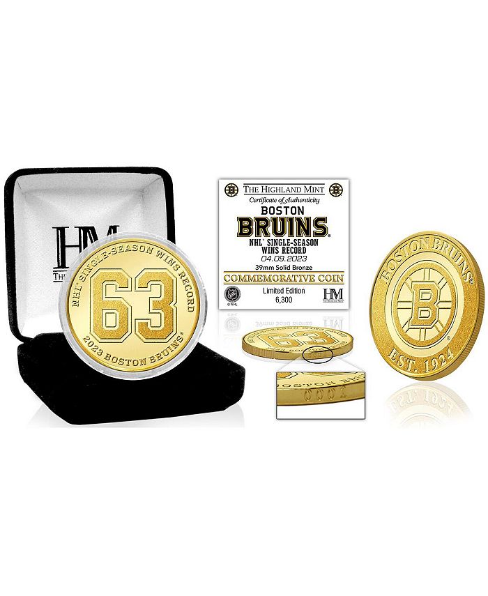 Highland Mint The Boston Bruins 2023 SingleSeason Wins Record Bronze Coin Macy's