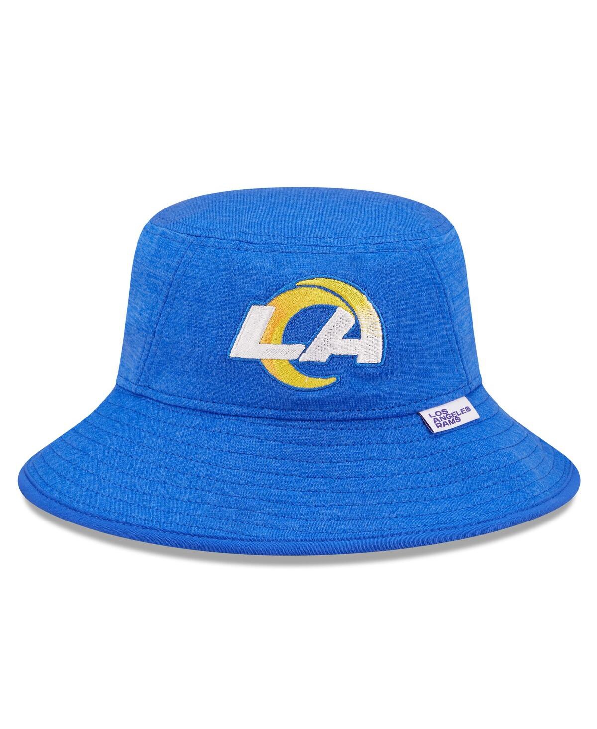 NEW ERA MEN'S NEW ERA HEATHER ROYAL LOS ANGELES RAMS BUCKET HAT 