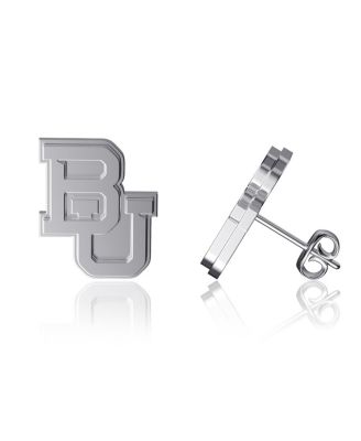 Women's Dayna Designs Baylor Bears Team Logo Silver Post Earrings