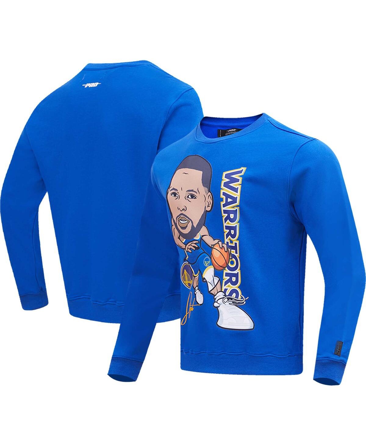 Pro Standard Men's Stephen Curry Royal Golden State Warriors Avatar Pullover Sweatshirt