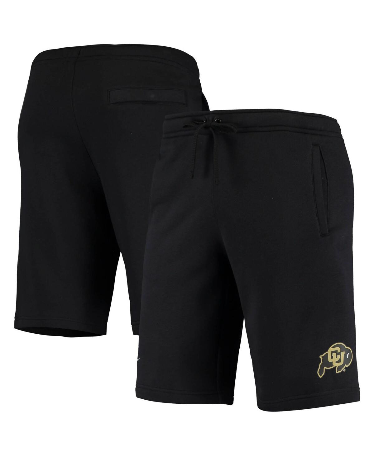Shop Nike Men's  Black Colorado Buffaloes College Primary Logo Club Fleece Shorts