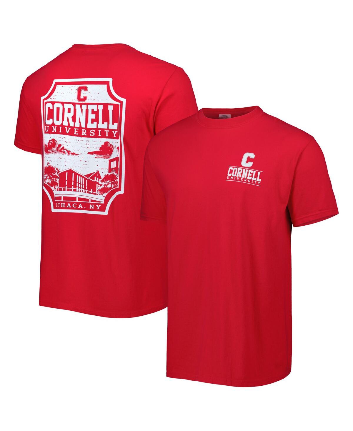 IMAGE ONE MEN'S RED CORNELL BIG RED LOGO CAMPUS ICON T-SHIRT