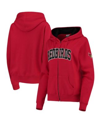 Women's Red Illinois State Redbirds Arched Name Full Zip Primary Logo Hoodie