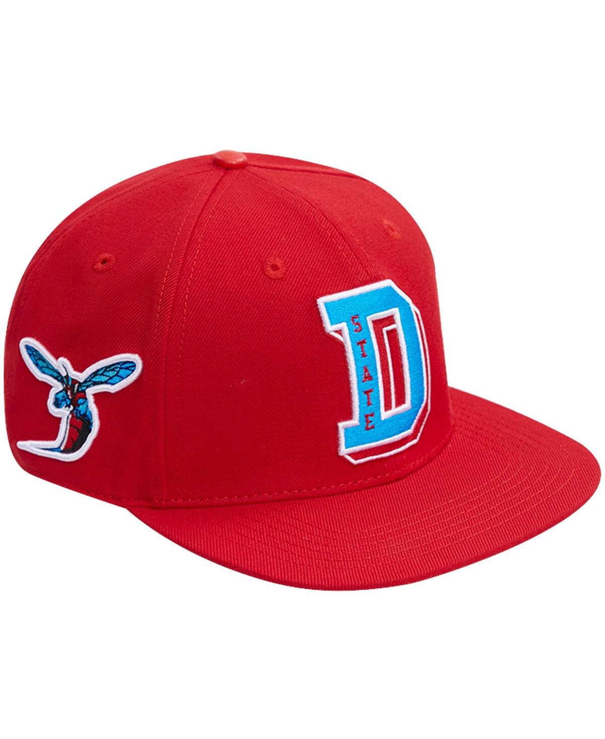 Shop Pro Standard Men's  Red Delaware State Hornets Evergreen D Snapback Hat