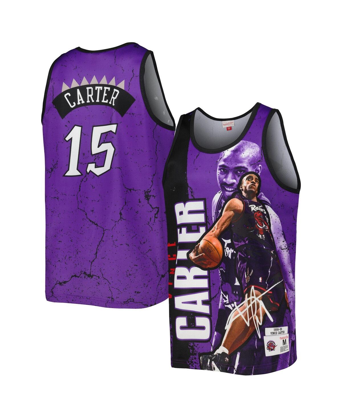 Men's Mitchell & Ness Vince CarterToronto Raptors 1998-99 Hardwood Classics Player Burst Tank Top - Purple