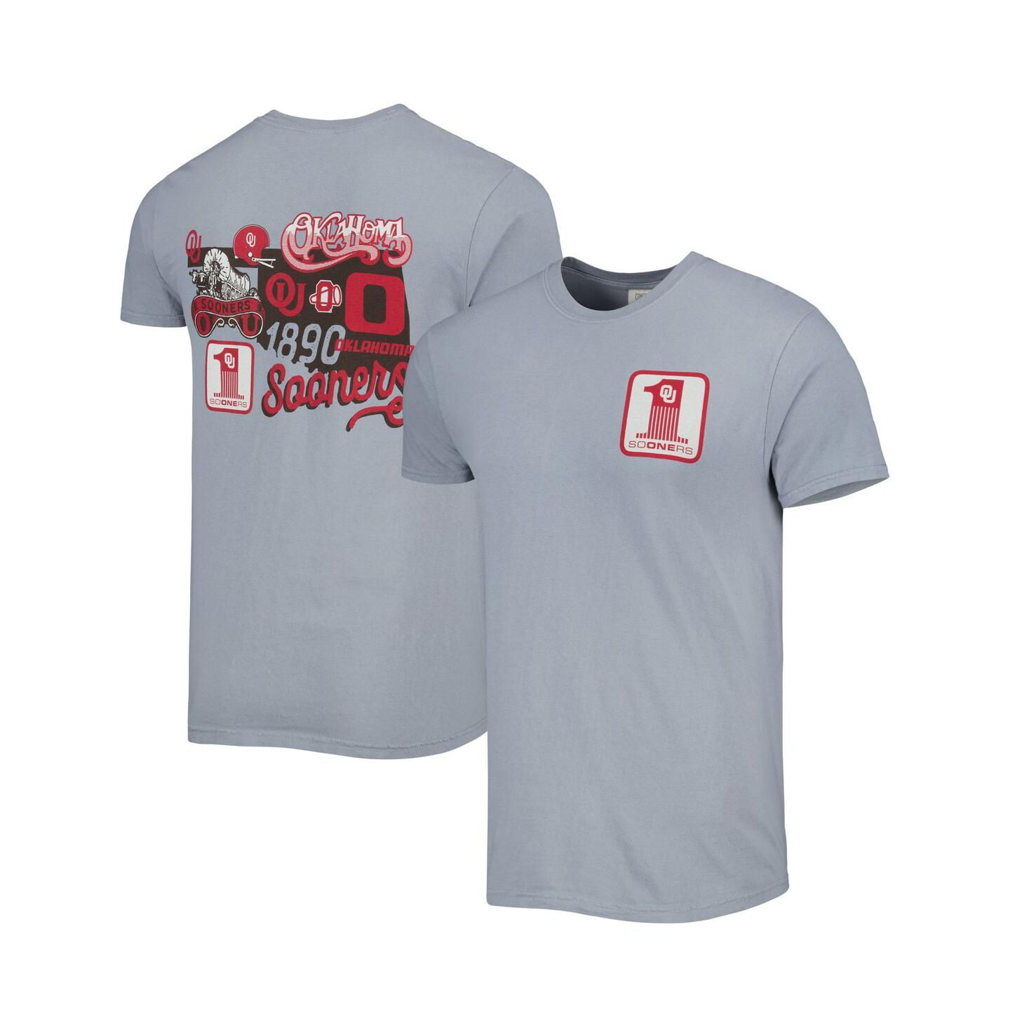 Мужская футболка Image One Graphite Oklahoma Sooners Vault State Comfort — фото 2